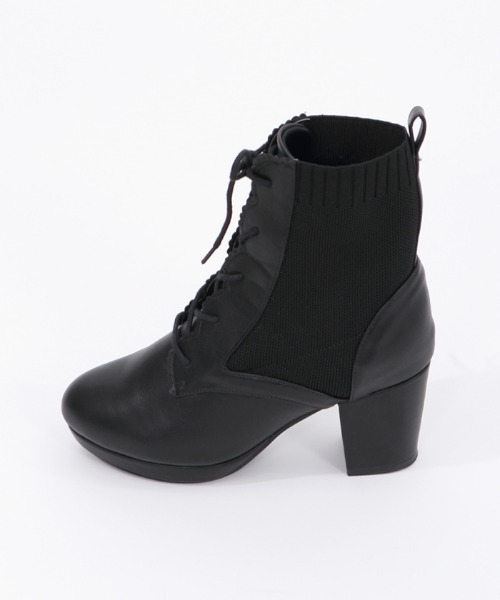 axes femme（アクシーズファム）の「レースアップソックスブーツ（ブーツ・レディース・ブラック/ブラウン・MEDIUM/LARGE）」の4枚目の写真