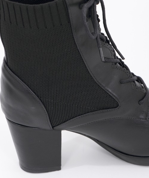 axes femme（アクシーズファム）の「レースアップソックスブーツ（ブーツ・レディース・ブラック/ブラウン・MEDIUM/LARGE）」の19枚目の写真