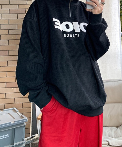 aimoha（アイモハ）の「ハーフジップスウェット（スウェット・メンズ・ブラック/ホワイト/グレー・X-LARGE/XX-LARGE/LARGE/MEDIUM）」の10枚目の写真