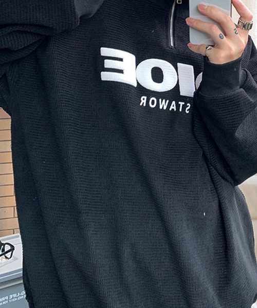 aimoha（アイモハ）の「ハーフジップスウェット（スウェット・メンズ・ブラック/ホワイト/グレー・X-LARGE/XX-LARGE/LARGE/MEDIUM）」の11枚目の写真