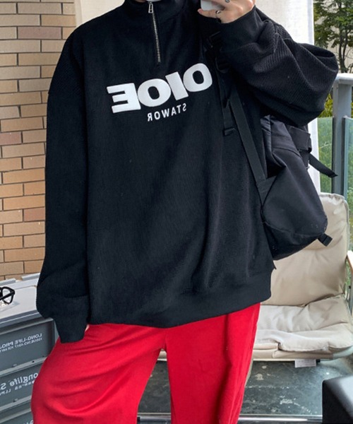 aimoha（アイモハ）の「ハーフジップスウェット（スウェット・メンズ・ブラック/ホワイト/グレー・X-LARGE/XX-LARGE/LARGE/MEDIUM）」の12枚目の写真