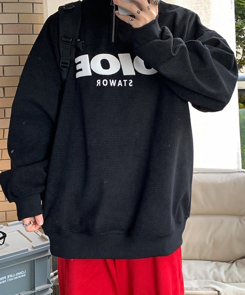 aimoha（アイモハ）の「ハーフジップスウェット（スウェット・メンズ・ブラック/ホワイト/グレー・X-LARGE/XX-LARGE/LARGE/MEDIUM）」の13枚目の写真