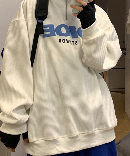 aimoha（アイモハ）の「ハーフジップスウェット（スウェット・メンズ・ブラック/ホワイト/グレー・X-LARGE/XX-LARGE/LARGE/MEDIUM）」の9枚目の写真