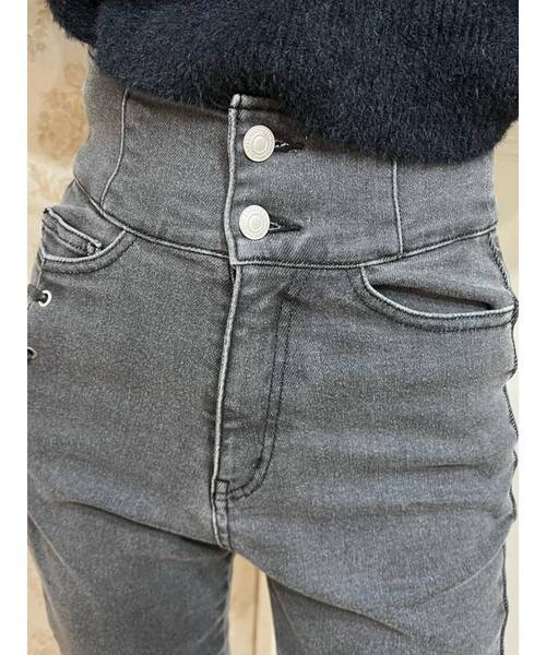 EATME（イートミー）の「サイドレースアップスキニー（デニムパンツ