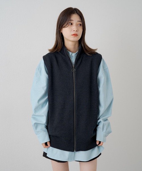 WHIMSIC(ウィムジック)の「【WHIMSIC】ドライビングニットベスト(ベスト・レディース・ブラック/オリーブ/グレー・FREE)」の12枚目の写真