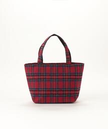 アニエスb. 赤黒チェック トートバッグ agnes b.（アニエスベー）の「チェックトートバッグ (TAX04－01