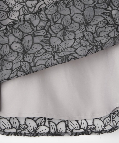 PROPORTION BODY DRESSING（プロポーションボディドレッシング）の「オーガンエンブロイダリーフレアースカート / 1212220022（スカート・レディース・ブラック/ピンク/ライトグリーン・SMALL/MEDIUM）」の16枚目の写真