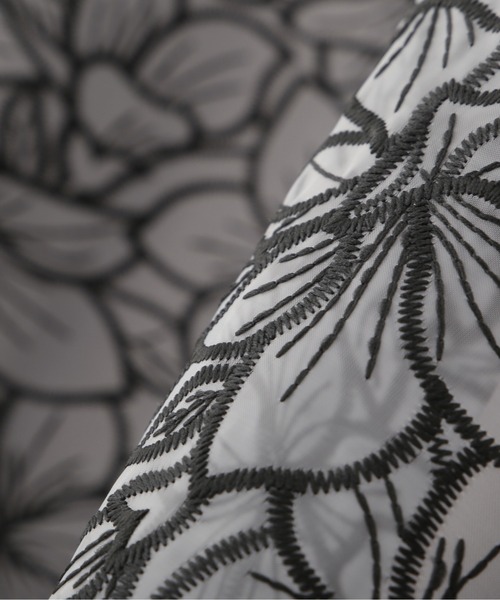 PROPORTION BODY DRESSING（プロポーションボディドレッシング）の「オーガンエンブロイダリーフレアースカート / 1212220022（スカート・レディース・ブラック/ピンク/ライトグリーン・SMALL/MEDIUM）」の17枚目の写真