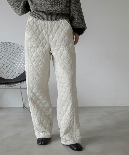 VACANCY（ヴァカンシー）の「中綿キルティング2Wayワイドパンツ（その他パンツ・レディース・アイボリー/ブラック/ブラウン・FREE）」の4枚目の写真