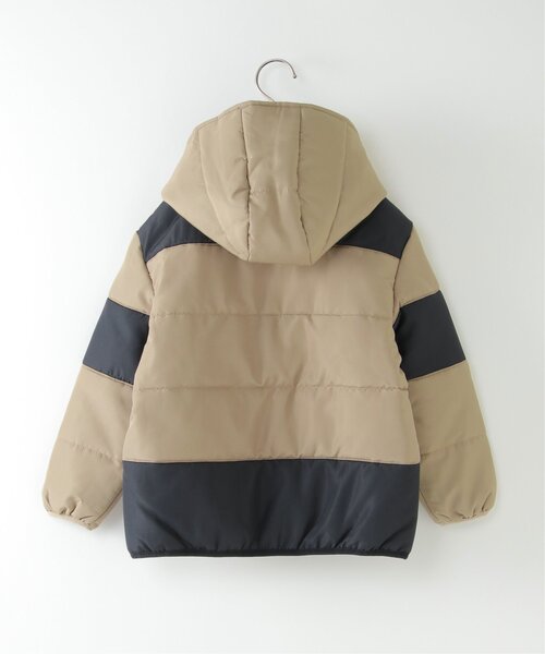 ikka(イッカ)の「フード着脱中綿切り替えジャケット(110~160cm)(ダウンジャケット/コート・キッズ・ダークグリーン/ベージュ・110/120/130/140/150/160)」の4枚目の写真