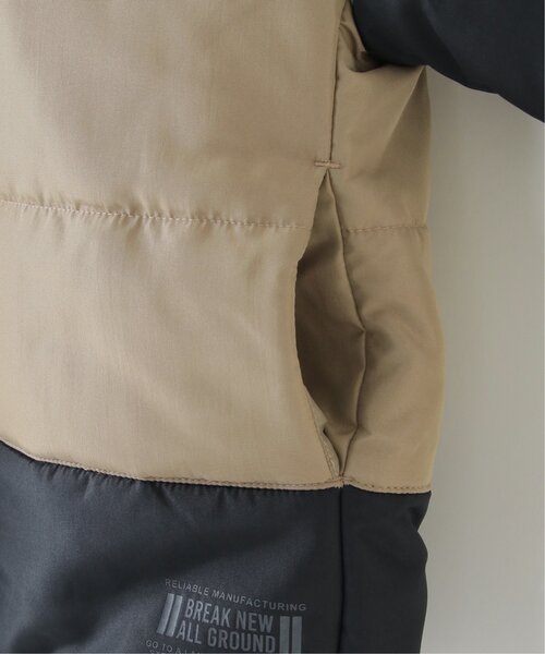 ikka(イッカ)の「フード着脱中綿切り替えジャケット(110~160cm)(ダウンジャケット/コート・キッズ・ダークグリーン/ベージュ・110/120/130/140/150/160)」の8枚目の写真