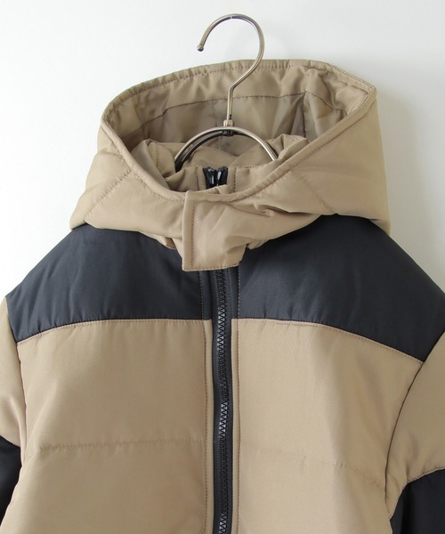 ikka(イッカ)の「フード着脱中綿切り替えジャケット(110~160cm)(ダウンジャケット/コート・キッズ・ダークグリーン/ベージュ・110/120/130/140/150/160)」の22枚目の写真