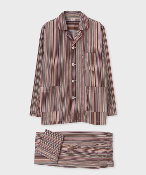 Paul Smith(ポールスミス)の「シグネチャーストライプ パジャマセット / 843373 8105(ルームウェア/パジャマ・メンズ・チャコールグレー/マルチ・MEDIUM/LARGE)」の1枚目の写真