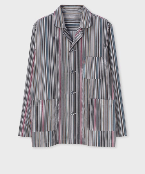 Paul Smith(ポールスミス)の「シグネチャーストライプ パジャマセット / 843373 8105(ルームウェア/パジャマ・メンズ・チャコールグレー/マルチ・MEDIUM/LARGE)」の8枚目の写真
