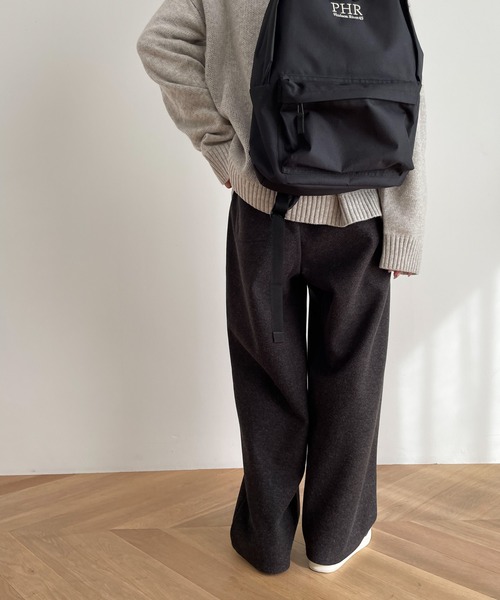 CANAL JEAN(キャナルジーン)の「RED CHOP WORKS(レッドチョップワークス) ポンチカーブパンツ(スウェットパンツ・レディース・チャコールグレー/ベージュ・36/38)」の4枚目の写真