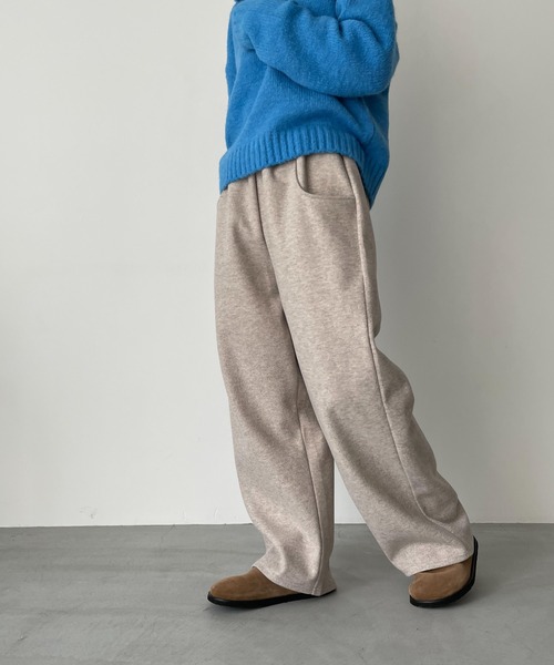 CANAL JEAN(キャナルジーン)の「RED CHOP WORKS(レッドチョップワークス) ポンチカーブパンツ(スウェットパンツ・レディース・チャコールグレー/ベージュ・36/38)」の12枚目の写真