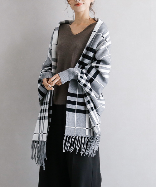 極美品♡ルネ♡ボレロカーディガン セール】ストール風羽織カーディガン（カーディガン/ボレロ