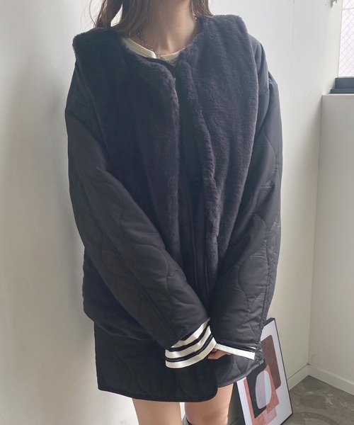 ■極美品■UNDERCOVER 15AW モッズコート キルティング ファー付 ✨極美品✨UNDERCOVER 15AW モッズコート キルティング ファー付