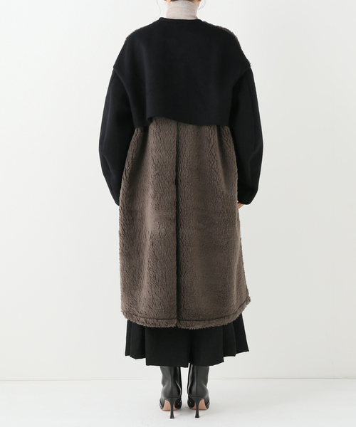 Noble（ノーブル）の「【MEGMIURA】Far Collarless LONGPコート 