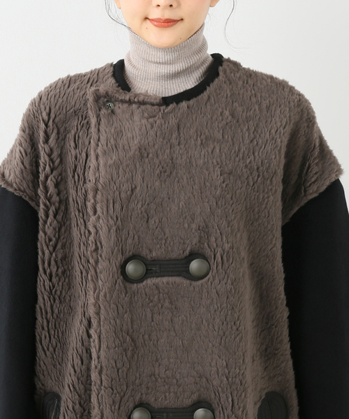Noble（ノーブル）の「【MEGMIURA】Far Collarless LONGPコート 