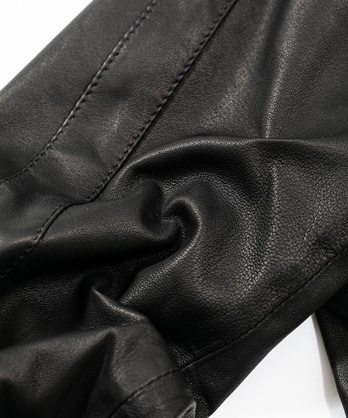 ACANTHUS(アカンサス)の「mj8992- Ultra-thin Leather Stand Collar Riders ライダースジャケット(ライダースジャケット・メンズ・ブラック・M/L/XL/S)」の11枚目の写真
