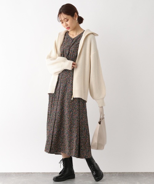 GLOBAL WORK（グローバルワーク）の「フルZIPニットカーデ/123344