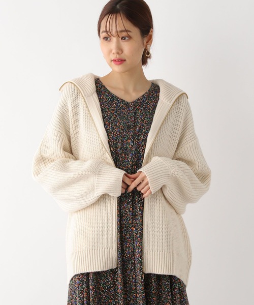 23SS　TTT＿MSW ニットポロカーディガン GLOBAL WORK（グローバルワーク）の「フルZIPニットカーデ/123344