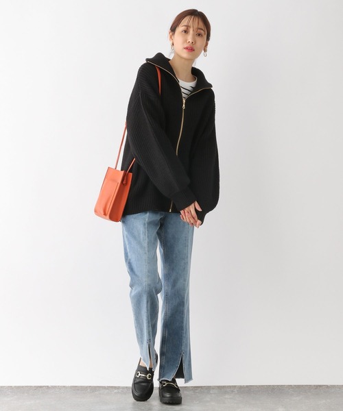 GLOBAL WORK（グローバルワーク）の「フルZIPニットカーデ/123344