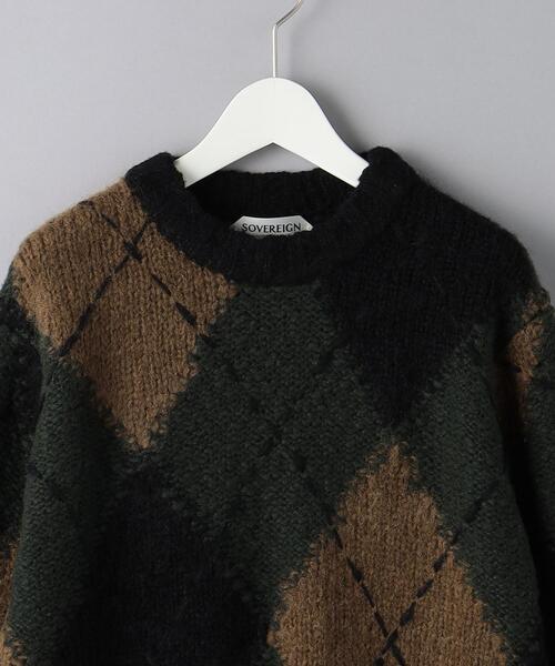 SOVEREIGN(ソブリン)の「<SOVEREIGN> アーガイル クルーネック ニット(ニット/セーター・メンズ・オリーブ・M/S/L)」の6枚目の写真