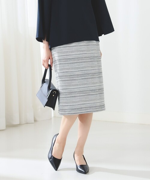 B:MING by BEAMS（ビーミングバイビームス）の「ツイード タイト スカート（スカート・レディース・ホワイト×ブラック/ブルー/オフホワイト・MEDIUM/SMALL/LARGE）」の17枚目の写真