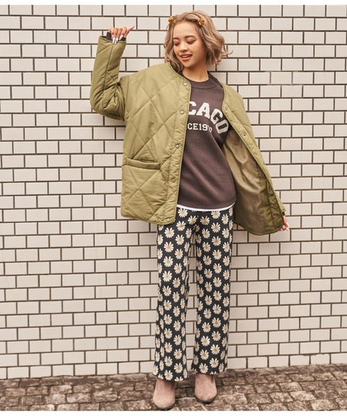 anap mimpi（アナップミンピ）の「2WAYダイヤキルト襟ボアブルゾン（ブルゾン・レディース・ブラック/カーキ/ベージュ・FREE）」の22枚目の写真