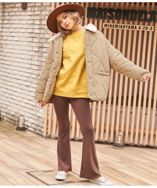 anap mimpi（アナップミンピ）の「2WAYダイヤキルト襟ボアブルゾン（ブルゾン・レディース・ブラック/カーキ/ベージュ・FREE）」の9枚目の写真