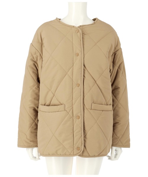 anap mimpi（アナップミンピ）の「2WAYダイヤキルト襟ボアブルゾン（ブルゾン・レディース・ブラック/カーキ/ベージュ・FREE）」の17枚目の写真