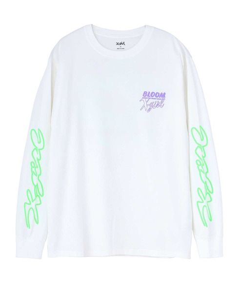X-girl（エックスガール）の「BLOOM L/S TEE（Tシャツ/カットソー・レディース・アッシュ/ホワイト/ブラック・M/XL/L/S）」の4枚目の写真