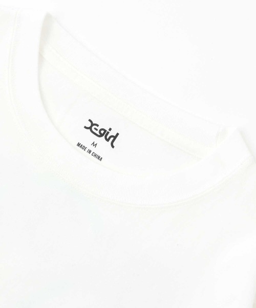 X-girl（エックスガール）の「BLOOM L/S TEE（Tシャツ/カットソー・レディース・アッシュ/ホワイト/ブラック・M/XL/L/S）」の6枚目の写真