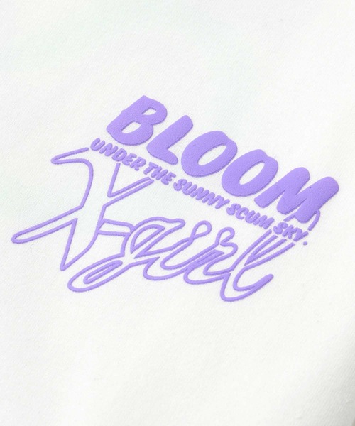 X-girl（エックスガール）の「BLOOM L/S TEE（Tシャツ/カットソー・レディース・アッシュ/ホワイト/ブラック・M/XL/L/S）」の7枚目の写真