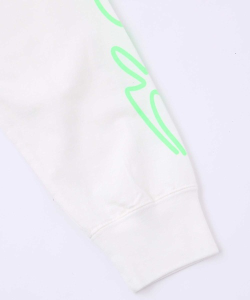 X-girl（エックスガール）の「BLOOM L/S TEE（Tシャツ/カットソー・レディース・アッシュ/ホワイト/ブラック・M/XL/L/S）」の9枚目の写真