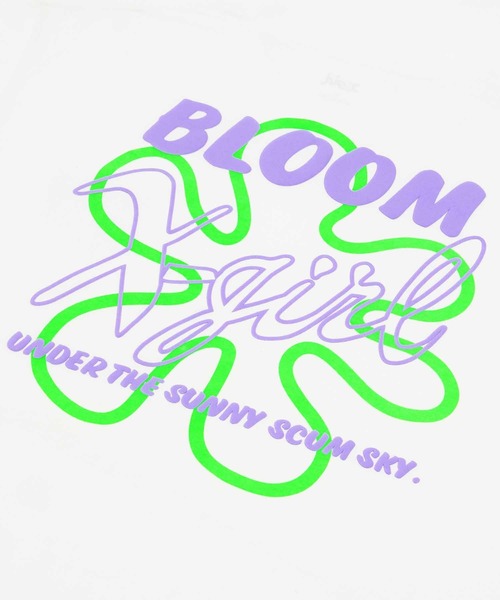 X-girl（エックスガール）の「BLOOM L/S TEE（Tシャツ/カットソー・レディース・アッシュ/ホワイト/ブラック・M/XL/L/S）」の11枚目の写真