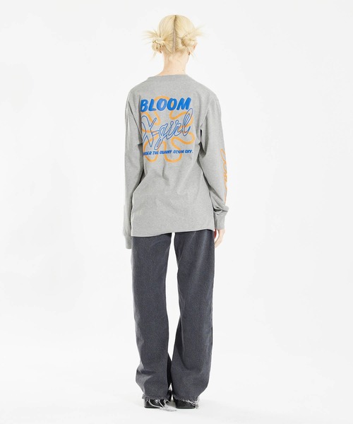 X-girl（エックスガール）の「BLOOM L/S TEE（Tシャツ/カットソー・レディース・アッシュ/ホワイト/ブラック・M/XL/L/S）」の18枚目の写真