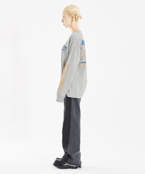 X-girl（エックスガール）の「BLOOM L/S TEE（Tシャツ/カットソー・レディース・アッシュ/ホワイト/ブラック・M/XL/L/S）」の17枚目の写真