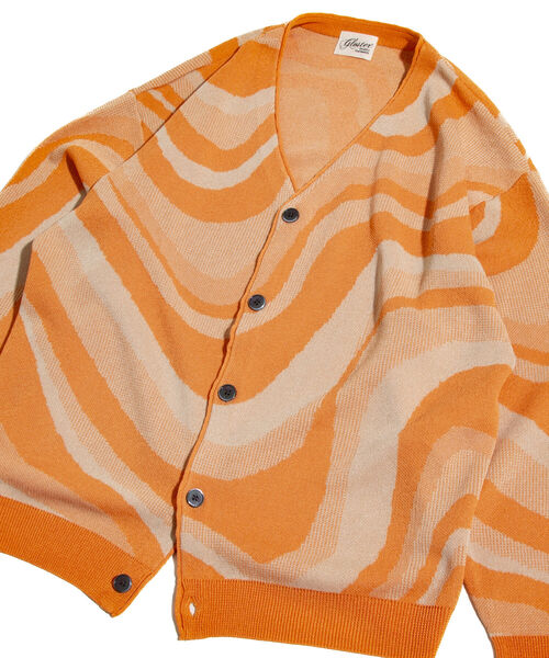 GLOSTER（グロスター）の「【GLOSTER/グロスター】ミックスパターン ルーズフィットカーディガン（カーディガン/ボレロ・メンズ・オレンジ系その他/ホワイト系その他/ベージュ系その他/ブルー系その他/グリーン系その他・S/M/L）」の9枚目の写真