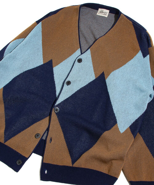 GLOSTER（グロスター）の「【GLOSTER/グロスター】ミックスパターン ルーズフィットカーディガン（カーディガン/ボレロ・メンズ・オレンジ系その他/ホワイト系その他/ベージュ系その他/ブルー系その他/グリーン系その他・S/M/L）」の11枚目の写真