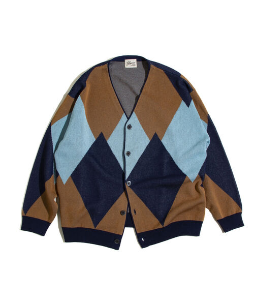 GLOSTER（グロスター）の「【GLOSTER/グロスター】ミックスパターン ルーズフィットカーディガン（カーディガン/ボレロ・メンズ・オレンジ系その他/ホワイト系その他/ベージュ系その他/ブルー系その他/グリーン系その他・S/M/L）」の5枚目の写真