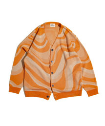 【GLOSTER/グロスター】ミックスパターン ルーズフィットカーディガン