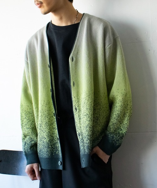 GLOSTER（グロスター）の「【GLOSTER/グロスター】ミックスパターン ルーズフィットカーディガン（カーディガン/ボレロ・メンズ・オレンジ系その他/ホワイト系その他/ベージュ系その他/ブルー系その他/グリーン系その他・S/M/L）」の13枚目の写真
