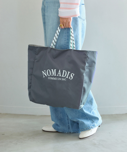 IENA(イエナ)の「【NOMADIS/ノマディス】別注 SAC リバーシブル トートバッグ M(トートバッグ・レディース・ベージュ/オレンジ/チャコールグレー・FREE)」の4枚目の写真