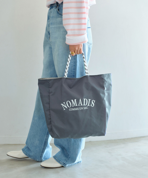 IENA(イエナ)の「【NOMADIS/ノマディス】別注 SAC リバーシブル トートバッグ M(トートバッグ・レディース・ベージュ/オレンジ/チャコールグレー・FREE)」の8枚目の写真