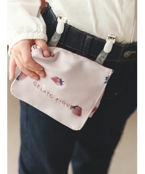 gelato pique（ジェラートピケ）の「【ONLINE限定】【KIDS】移動ポケット（ショルダーバッグ・キッズ・ミント/ピンク/クリーム・FREE）」の3枚目の写真