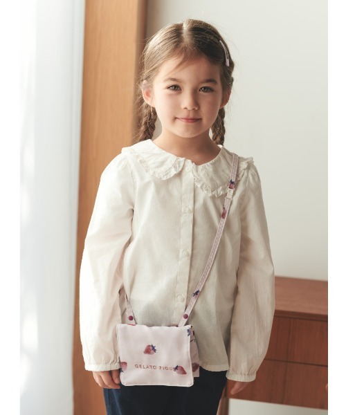 gelato pique（ジェラートピケ）の「【ONLINE限定】【KIDS】移動ポケット（ショルダーバッグ・キッズ・ミント/ピンク/クリーム・FREE）」の4枚目の写真