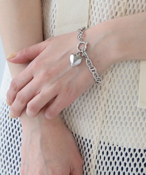 Ray BEAMS（レイビームス）の「マリンチェーン マンテル ハート ブレスレット（ブレスレット・レディース・シルバー/ゴールド・ONE SIZE）」の17枚目の写真